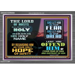 LORD OF HOSTS ONLY HOPE OF SAFETY  Unique Scriptural Acrylic Frame  GWANCHOR9565  "33X25"