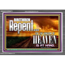 THE KINGDOM OF HEAVEN IS AT HAND  Children Room Acrylic Frame  GWANCHOR9571  "33X25"