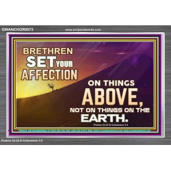 SET YOUR AFFECTION ON THINGS ABOVE  Ultimate Inspirational Wall Art Acrylic Frame  GWANCHOR9573  "33X25"