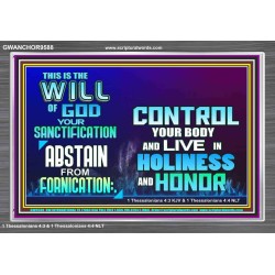 THE WILL OF GOD SANCTIFICATION HOLINESS AND RIGHTEOUSNESS  Church Acrylic Frame  GWANCHOR9588  "33X25"