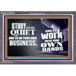 STUDY TO BE QUIET  Business Motivation Art  GWANCHOR9592  