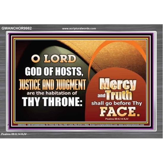 MERCY AND TRUTH SHALL GO BEFORE THEE O LORD OF HOSTS  Christian Wall Art  GWANCHOR9982  