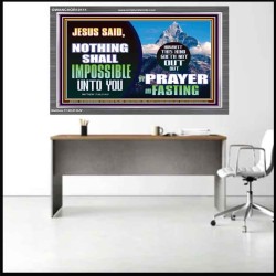 WITH GOD NOTHING SHALL BE IMPOSSIBLE  Modern Wall Art  GWANCHOR10111  "33X25"
