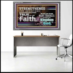 STRENGTHEN THY FELLOW BELIEVERS THE ROAD IS NARROW TO ETERNITY  Unique Power Bible Acrylic Frame  GWANCHOR10364  