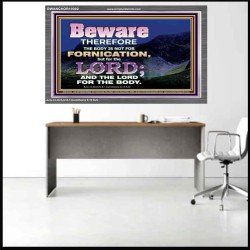 YOUR BODY IS NOT FOR FORNICATION   Ultimate Power Acrylic Frame  GWANCHOR10392  "33X25"