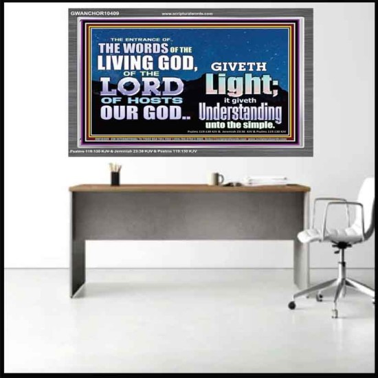 THE WORDS OF LIVING GOD GIVETH LIGHT  Unique Power Bible Acrylic Frame  GWANCHOR10409  