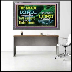 SEEK THE EXCEEDING ABUNDANT FAITH AND LOVE IN CHRIST JESUS  Ultimate Inspirational Wall Art Acrylic Frame  GWANCHOR10425  