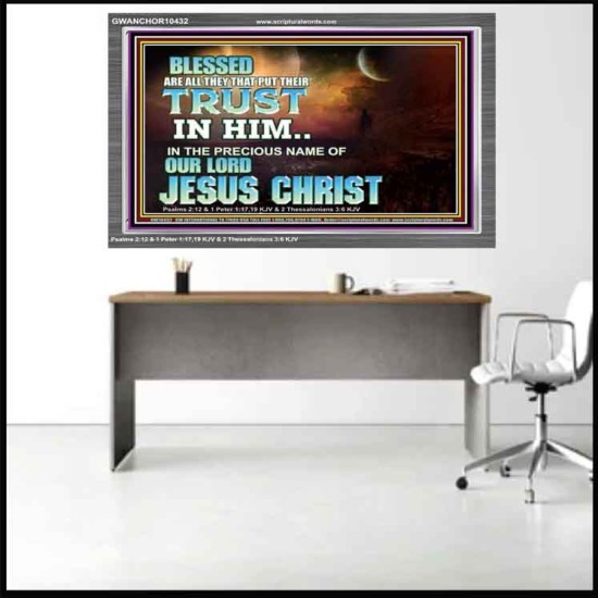 THE PRECIOUS NAME OF OUR LORD JESUS CHRIST  Bible Verse Art Prints  GWANCHOR10432  