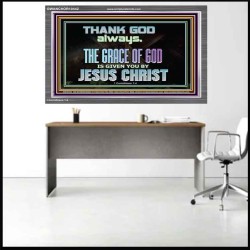 THANKING GOD ALWAYS OPENS GREATER DOOR  Scriptural Décor Acrylic Frame  GWANCHOR10442  "33X25"