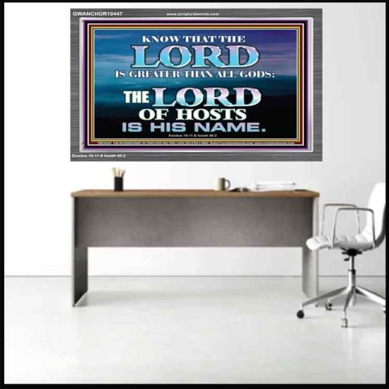 JEHOVAH GOD OUR LORD IS AN INCOMPARABLE GOD  Christian Acrylic Frame Wall Art  GWANCHOR10447  