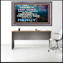 HE THAT COVERETH HIS SIN SHALL NOT PROSPER  Contemporary Christian Wall Art  GWANCHOR10466  "33X25"