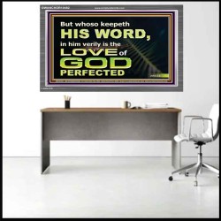 THOSE WHO KEEP THE WORD OF GOD ENJOY HIS GREAT LOVE  Bible Verses Wall Art  GWANCHOR10482  "33X25"