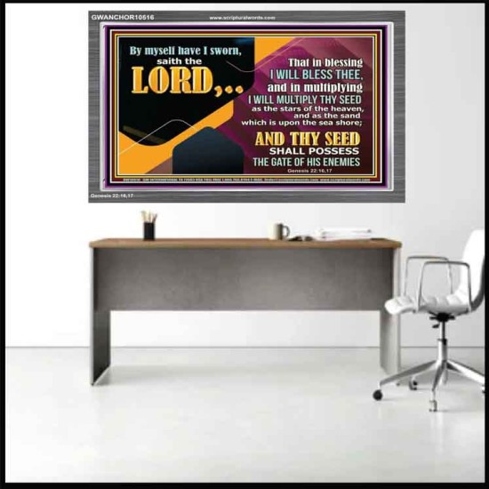 IN BLESSING I WILL BLESS THEE  Religious Wall Art   GWANCHOR10516  