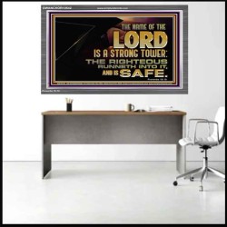 THE NAME OF THE LORD IS A STRONG TOWER  Contemporary Christian Wall Art  GWANCHOR10542  "33X25"