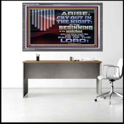 ARISE CRY OUT IN THE NIGHT IN THE BEGINNING OF THE WATCHES  Christian Quotes Acrylic Frame  GWANCHOR10596  