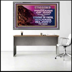STAGGERED NOT AT THE PROMISE OF GOD  Custom Wall Art  GWANCHOR10599  "33X25"