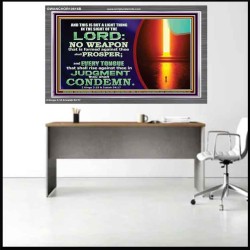 CONDEMN EVERY TONGUE THAT RISES AGAINST YOU IN JUDGEMENT  Custom Inspiration Scriptural Art Acrylic Frame  GWANCHOR10616B  "33X25"