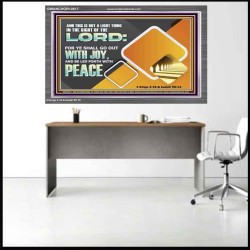 GO OUT WITH JOY AND BE LED FORTH WITH PEACE  Custom Inspiration Bible Verse Acrylic Frame  GWANCHOR10617  "33X25"