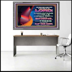 YOU WILL GO OUT WITH JOY AND BE GUIDED IN PEACE  Custom Inspiration Bible Verse Acrylic Frame  GWANCHOR10618  "33X25"