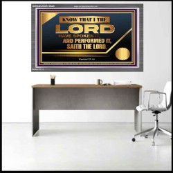 THE LORD HAVE SPOKEN IT AND PERFORMED IT  Inspirational Bible Verse Acrylic Frame  GWANCHOR10629  "33X25"