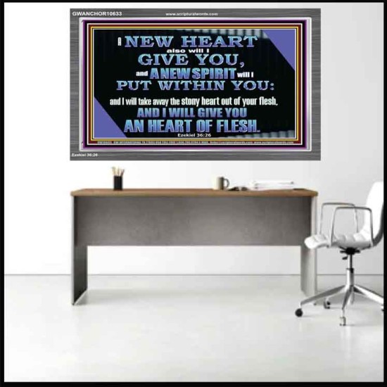 I WILL GIVE YOU A NEW HEART AND NEW SPIRIT  Bible Verse Wall Art  GWANCHOR10633  