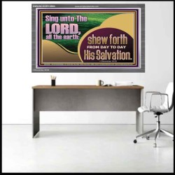 TESTIFY OF HIS SALVATION DAILY  Unique Power Bible Acrylic Frame  GWANCHOR10664  "33X25"