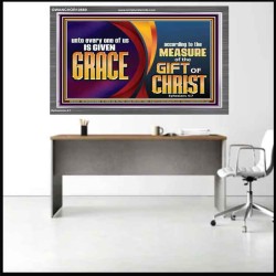 A GIVEN GRACE ACCORDING TO THE MEASURE OF THE GIFT OF CHRIST  Children Room Wall Acrylic Frame  GWANCHOR10669  "33X25"