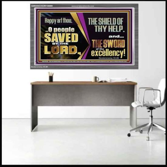 O PEOPLE SAVED BY THE LORD  Children Room Wall Acrylic Frame  GWANCHOR10699  