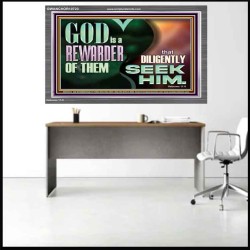 GOD IS A REWARDER OF THEM THAT DILIGENTLY SEEK HIM  Large Scripture Wall Art  GWANCHOR10723  "33X25"