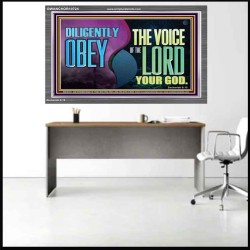 DILIGENTLY OBEY THE VOICE OF THE LORD OUR GOD  Bible Verse Art Prints  GWANCHOR10724  "33X25"