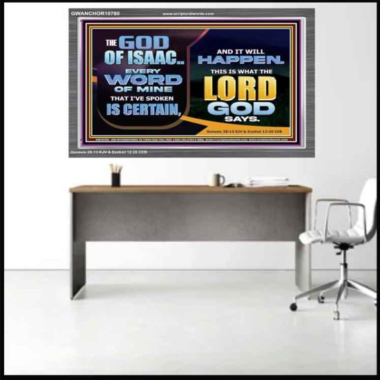 THE WORD OF THE LORD IS CERTAIN AND IT WILL HAPPEN  Modern Christian Wall Décor  GWANCHOR10780  