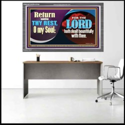 THE LORD HATH DEALT BOUNTIFULLY WITH THEE  Contemporary Christian Art Acrylic Frame  GWANCHOR10792  "33X25"