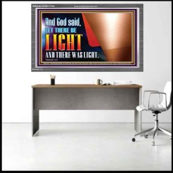 AND GOD SAID LET THERE BE LIGHT AND THERE WAS LIGHT  Biblical Art Glass Acrylic Frame  GWANCHOR11744  