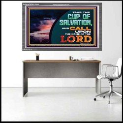 TAKE THE CUP OF SALVATION  Unique Scriptural Picture  GWANCHOR12036  "33X25"