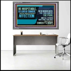 BE A LOVER OF STRANGERS WITH BROTHERLY AFFECTION FOR THE UNKNOWN GUEST  Bible Verse Wall Art  GWANCHOR12068  