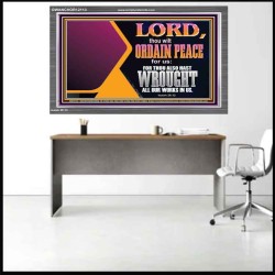 THE LORD WILL ORDAIN PEACE FOR US  Large Wall Accents & Wall Acrylic Frame  GWANCHOR12113  "33X25"