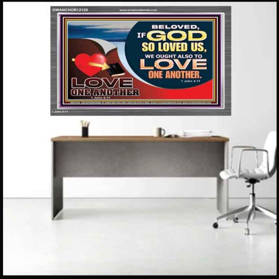 LOVE ONE ANOTHER  Custom Contemporary Christian Wall Art  GWANCHOR12129  