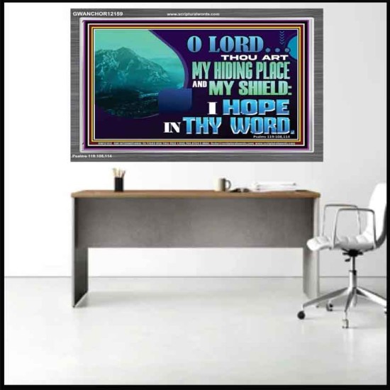 THOU ART MY HIDING PLACE AND SHIELD  Large Custom Acrylic Frame   GWANCHOR12159  