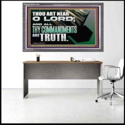 ALL THY COMMANDMENTS ARE TRUTH O LORD  Inspirational Bible Verse Acrylic Frame  GWANCHOR12164  "33X25"