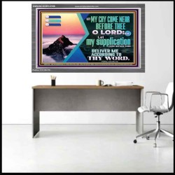 LET MY CRY COME NEAR BEFORE THEE O LORD  Inspirational Bible Verse Acrylic Frame  GWANCHOR12165  "33X25"