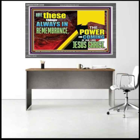 THE POWER AND COMING OF OUR LORD JESUS CHRIST  Righteous Living Christian Acrylic Frame  GWANCHOR12430  