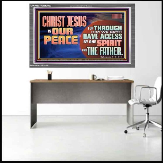 CHRIST JESUS IS OUR PEACE  Christian Paintings Acrylic Frame  GWANCHOR12967  