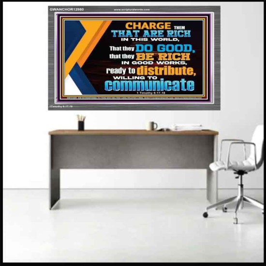 DO GOOD AND BE RICH IN GOOD WORKS  Religious Wall Art   GWANCHOR12980  