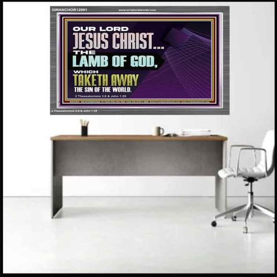 THE LAMB OF GOD WHICH TAKETH AWAY THE SIN OF THE WORLD  Children Room Wall Acrylic Frame  GWANCHOR12991  