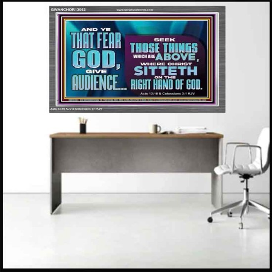 THE RIGHT HAND OF GOD  Church Office Acrylic Frame  GWANCHOR13063  