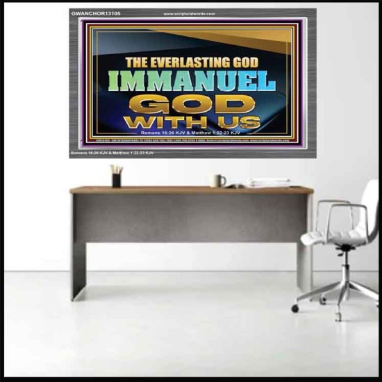 EVERLASTING GOD IMMANUEL..GOD WITH US  Contemporary Christian Wall Art Acrylic Frame  GWANCHOR13105  