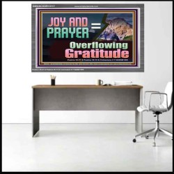 JOY AND PRAYER BRINGS OVERFLOWING GRATITUDE  Bible Verse Wall Art  GWANCHOR13117  "33X25"