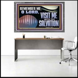 VISIT ME O LORD WITH THY SALVATION  Glass Acrylic Frame Scripture Art  GWANCHOR13136  "33X25"