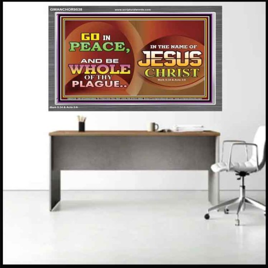 BE MADE WHOLE OF YOUR PLAGUE  Sanctuary Wall Acrylic Frame  GWANCHOR9538  