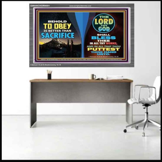 GOD SHALL BLESS THEE IN ALL THY WORKS  Ultimate Power Acrylic Frame  GWANCHOR9551  